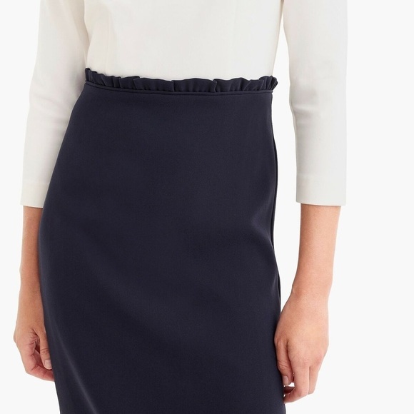 J Crew 365 Colorblock Midi Dress Ivory / Navy Size 4 Tall Business Casual Office - Picture 4 of 16